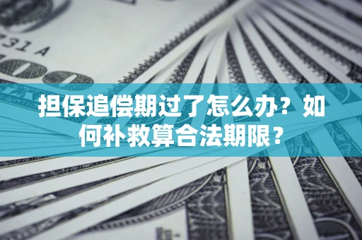济南担保追偿期过了怎么办？如何补救算合法期限？