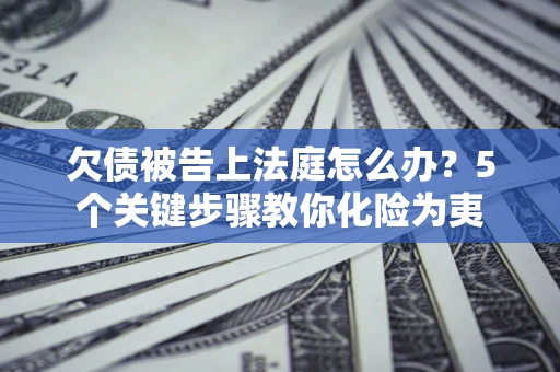 济南欠债被告上法庭怎么办？5个关键步骤教你化险为夷
